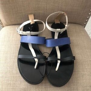Vince Stylish Black and Blue Women's Sandals